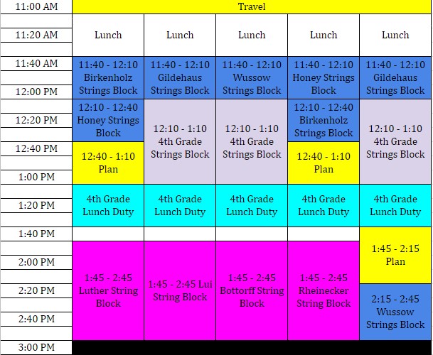Strings Schedule 22-23